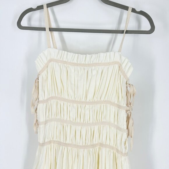 Cult Gaia Lola Ruched Tie Bodice Midi Dress - Picture 4 of 11